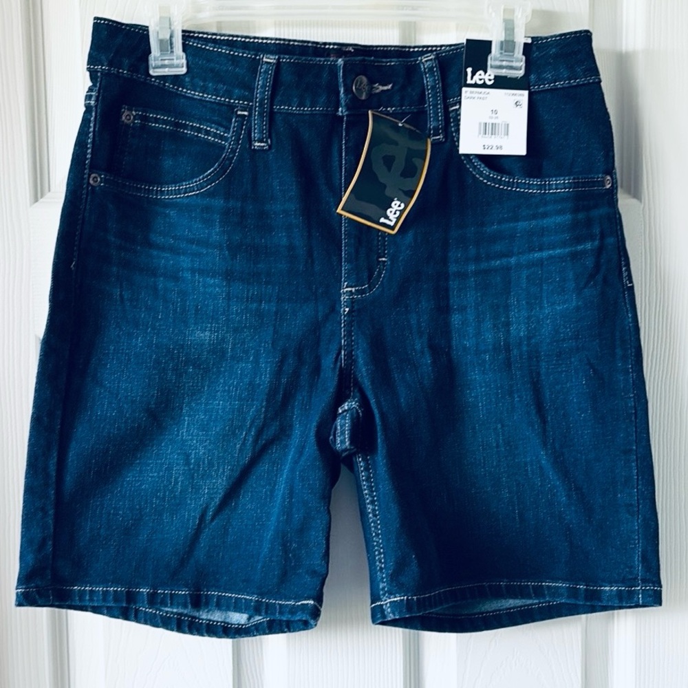 Lee Blue Bermuda Jean Shorts